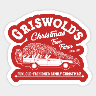 Griswold's Tree Farm (white) Sticker